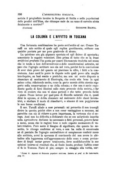 L'agricoltura italiana periodico mensile