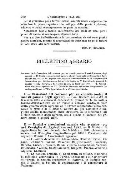 L'agricoltura italiana periodico mensile