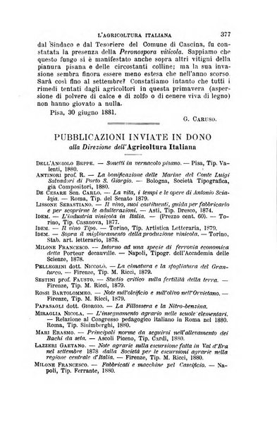 L'agricoltura italiana periodico mensile