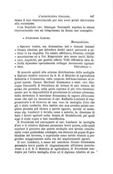 L'agricoltura italiana periodico mensile