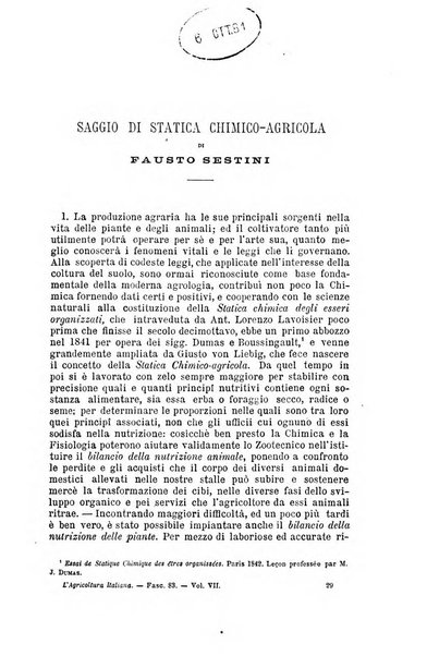 L'agricoltura italiana periodico mensile