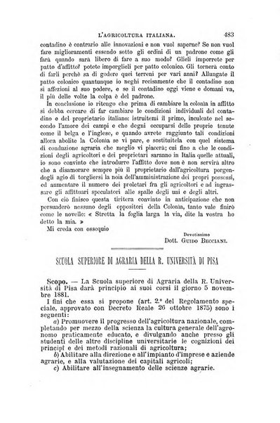 L'agricoltura italiana periodico mensile