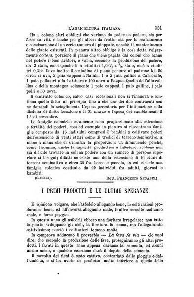 L'agricoltura italiana periodico mensile