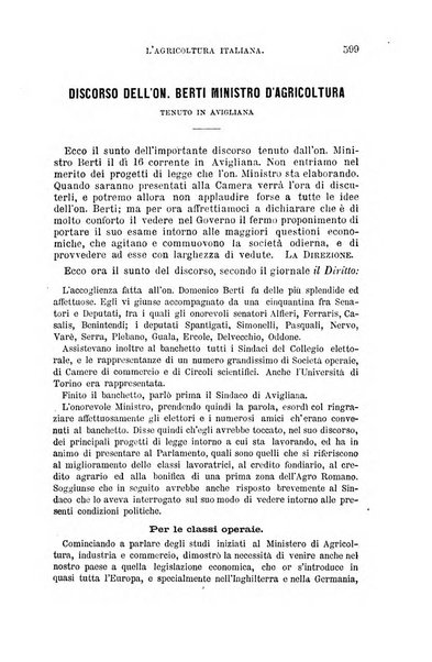 L'agricoltura italiana periodico mensile