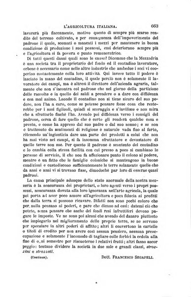 L'agricoltura italiana periodico mensile