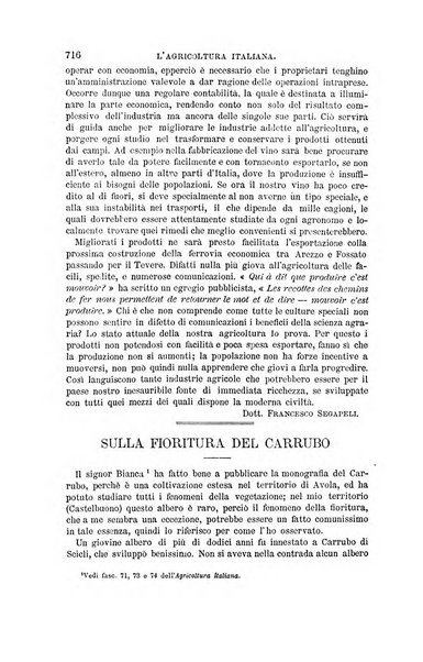 L'agricoltura italiana periodico mensile