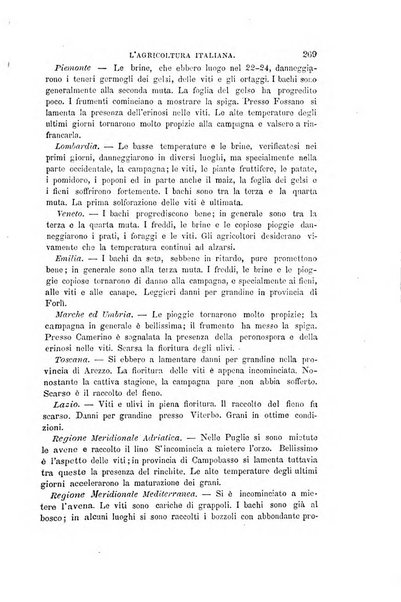 L'agricoltura italiana periodico mensile