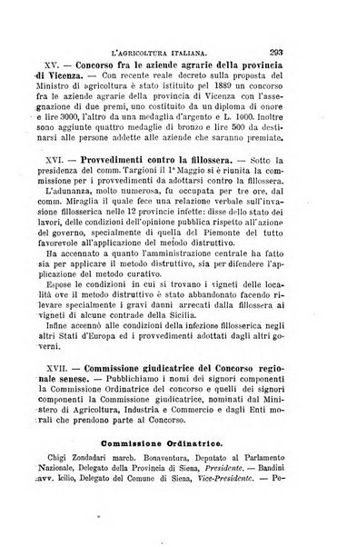 L'agricoltura italiana periodico mensile