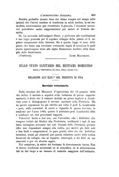 L'agricoltura italiana periodico mensile