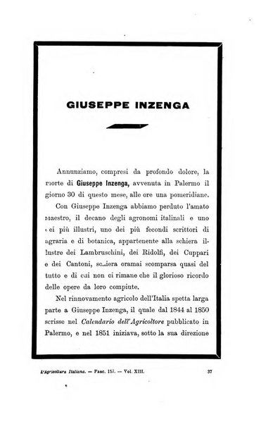 L'agricoltura italiana periodico mensile