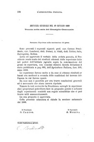 L'agricoltura italiana periodico mensile