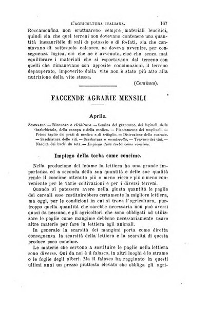 L'agricoltura italiana periodico mensile