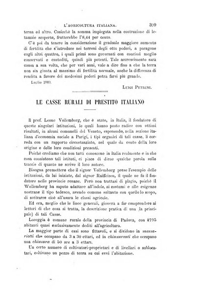 L'agricoltura italiana periodico mensile