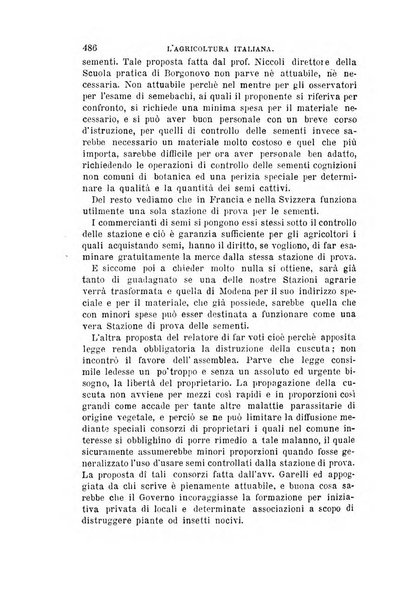 L'agricoltura italiana periodico mensile