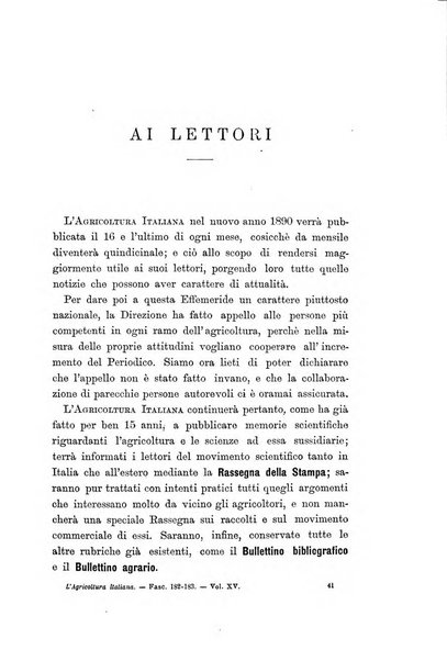 L'agricoltura italiana periodico mensile