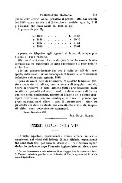 L'agricoltura italiana periodico mensile