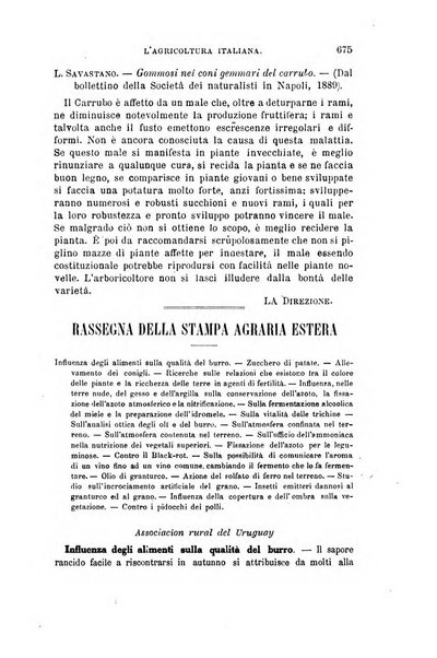 L'agricoltura italiana periodico mensile