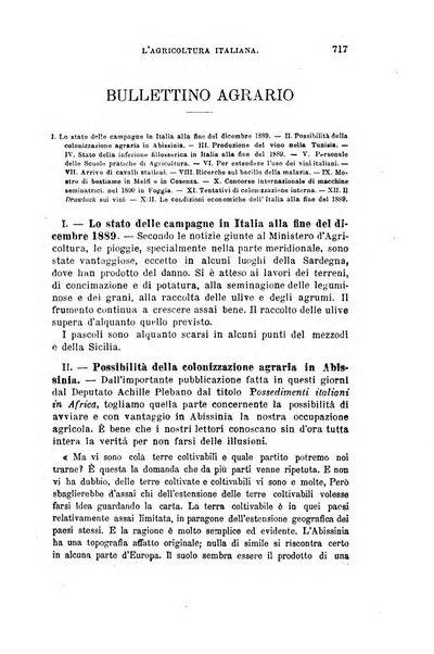 L'agricoltura italiana periodico mensile