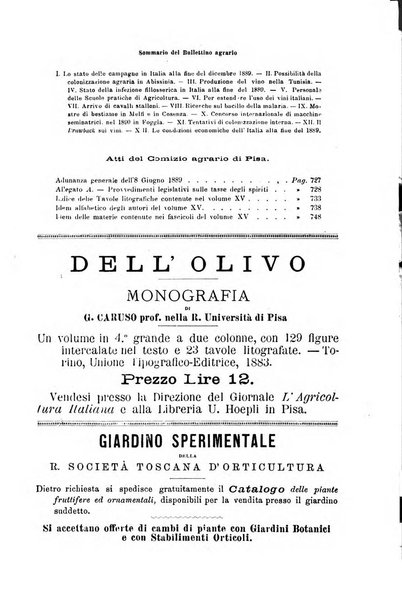 L'agricoltura italiana periodico mensile