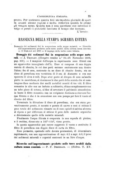 L'agricoltura italiana periodico mensile