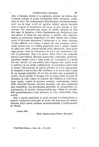 L'agricoltura italiana periodico mensile