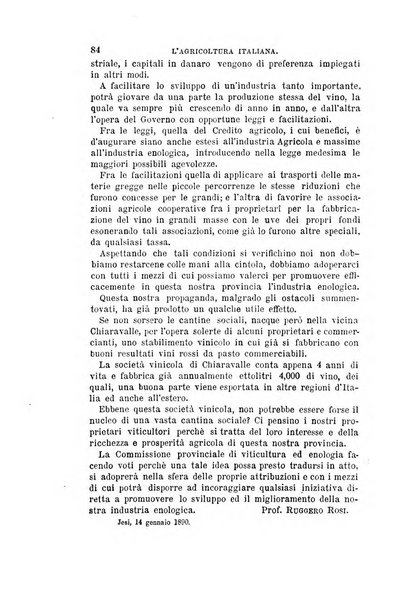 L'agricoltura italiana periodico mensile