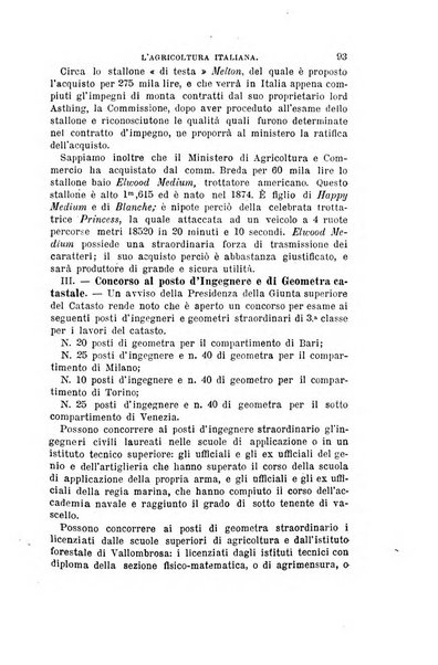 L'agricoltura italiana periodico mensile