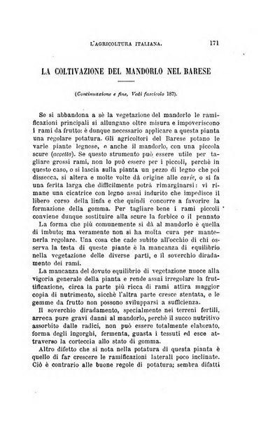 L'agricoltura italiana periodico mensile