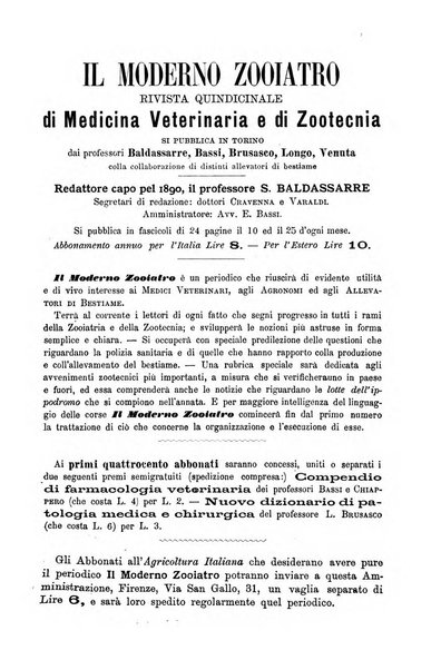 L'agricoltura italiana periodico mensile