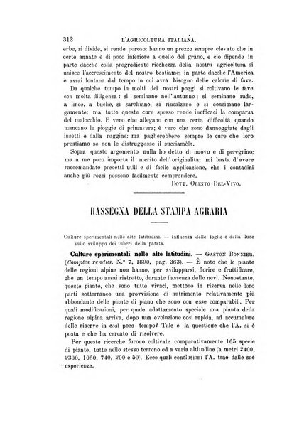 L'agricoltura italiana periodico mensile