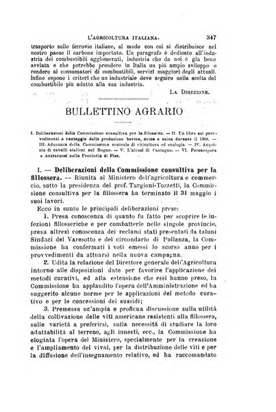 L'agricoltura italiana periodico mensile