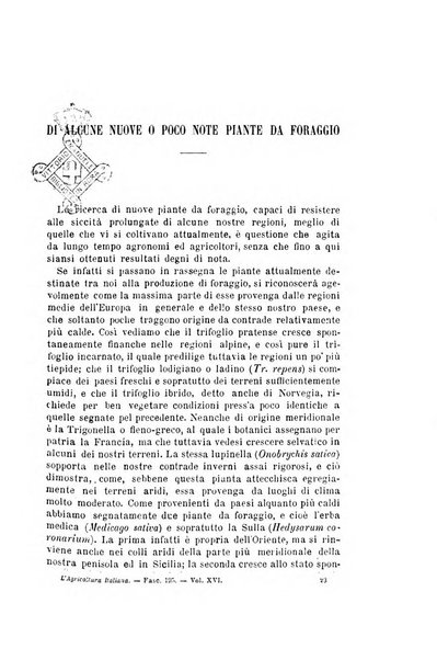 L'agricoltura italiana periodico mensile