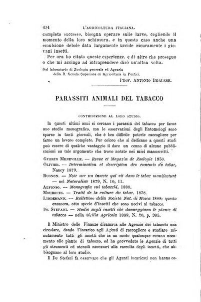 L'agricoltura italiana periodico mensile