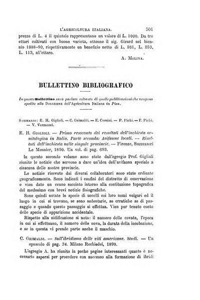 L'agricoltura italiana periodico mensile