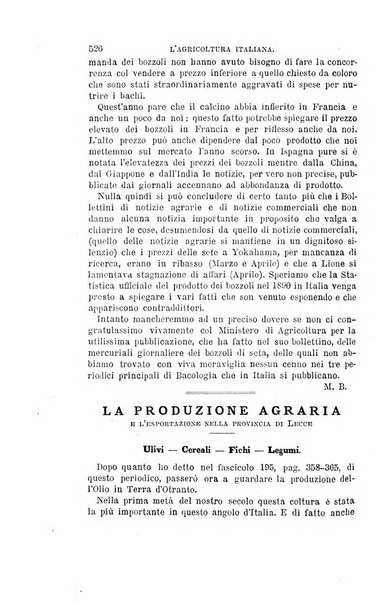 L'agricoltura italiana periodico mensile