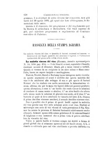 L'agricoltura italiana periodico mensile