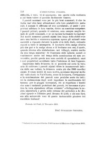 L'agricoltura italiana periodico mensile