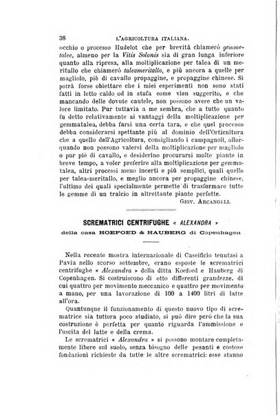 L'agricoltura italiana periodico mensile