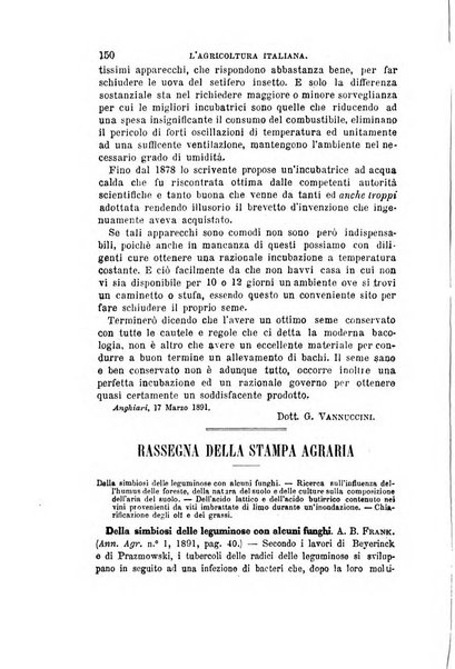 L'agricoltura italiana periodico mensile