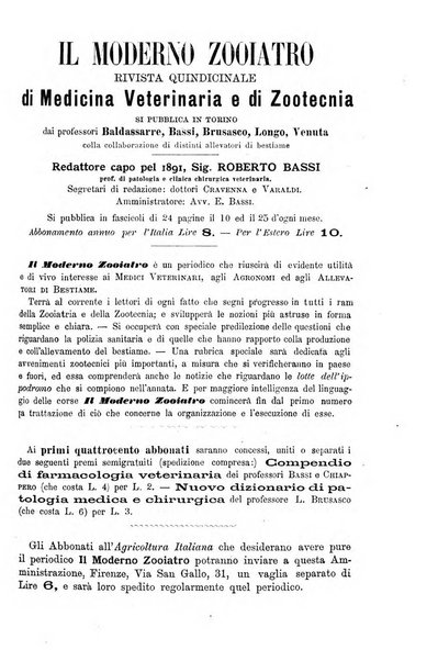 L'agricoltura italiana periodico mensile