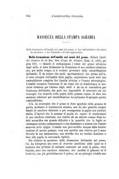 L'agricoltura italiana periodico mensile