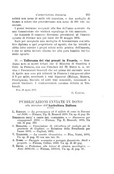 L'agricoltura italiana periodico mensile