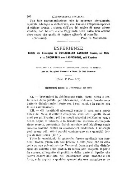 L'agricoltura italiana periodico mensile