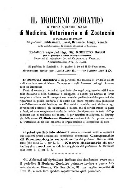 L'agricoltura italiana periodico mensile