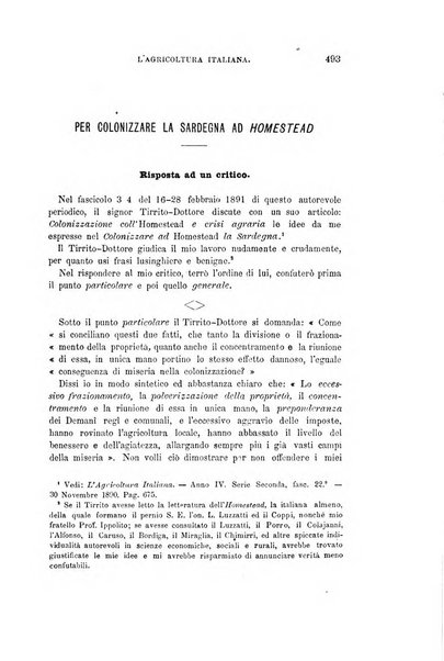 L'agricoltura italiana periodico mensile