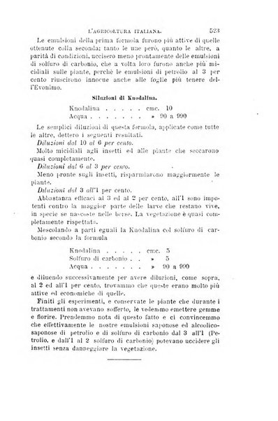 L'agricoltura italiana periodico mensile