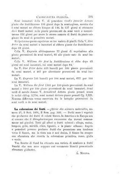 L'agricoltura italiana periodico mensile