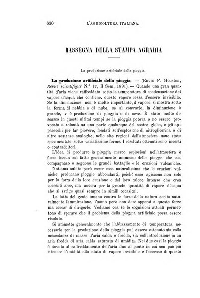 L'agricoltura italiana periodico mensile