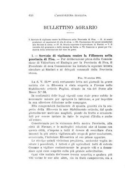 L'agricoltura italiana periodico mensile