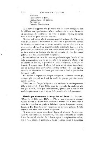 L'agricoltura italiana periodico mensile